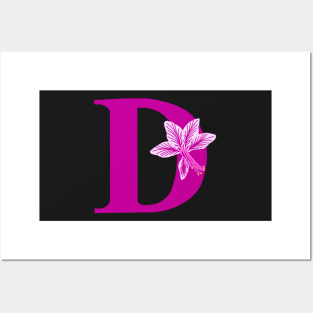 Fonts n Flowers with the Letter D by MarcyBrennanArt Posters and Art